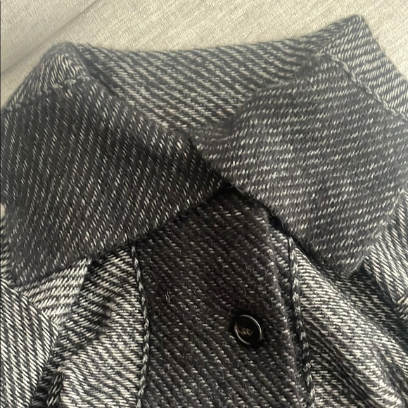 Bennetton Black and Gray Wool/Mohair Blend Coat - Picture 9 of 9